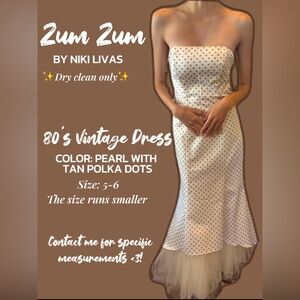 80’s Vintage Dress: Zum Zum by NIKI LIVAS. Size: 5-6, (it runs smaller)